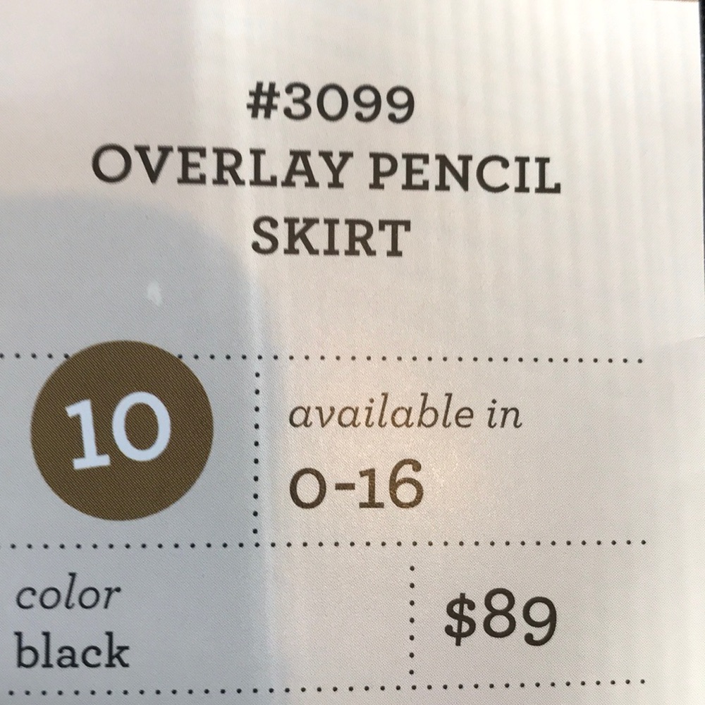 NWT CAbi Overlay Pencil Skirt - Picture 6 of 7